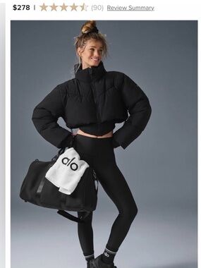 ALO Yoga Main Act Corset Puffer Jacket
